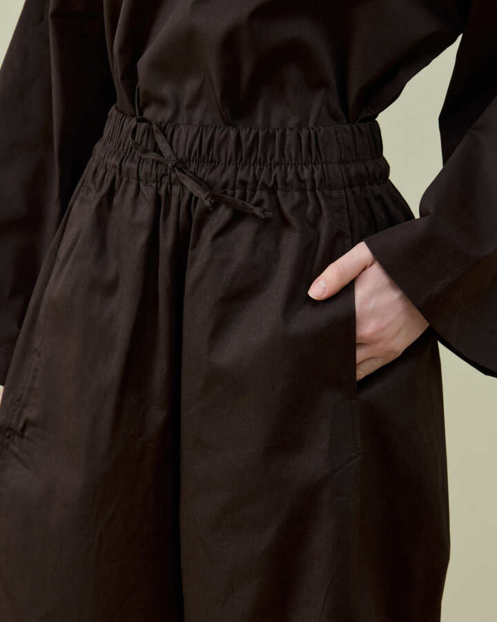 Paper Gabardin Yanı Ekli Ekstra Barrel Fit Bol Pantolon Kahve - Aybikestil (1)