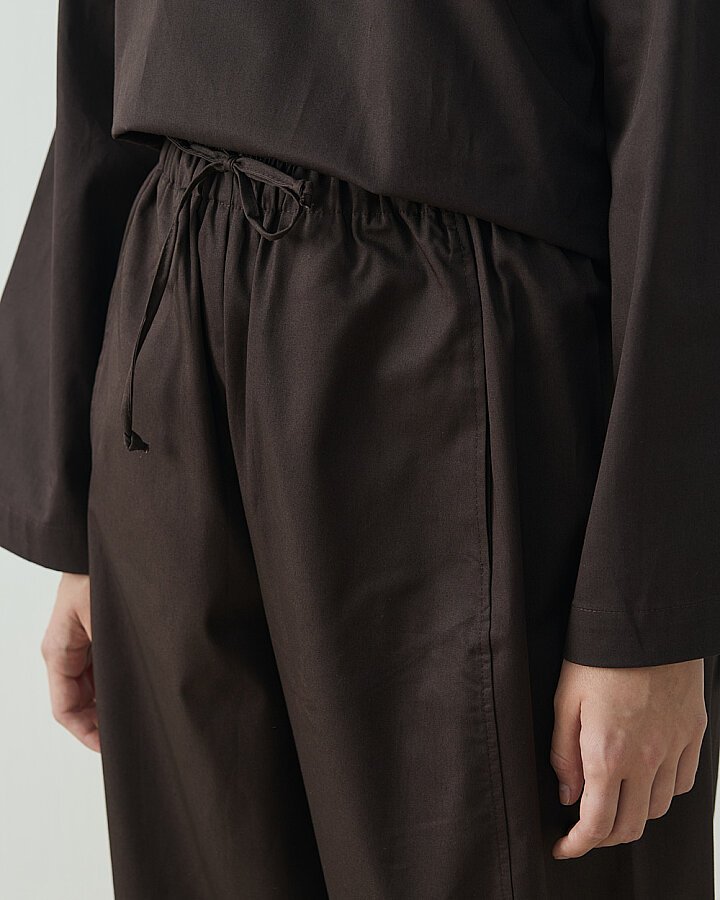 Paper Gabardin Yanı Ekli Ekstra Barrel Fit Bol Pantolon Kahve - Aybikestil (1)