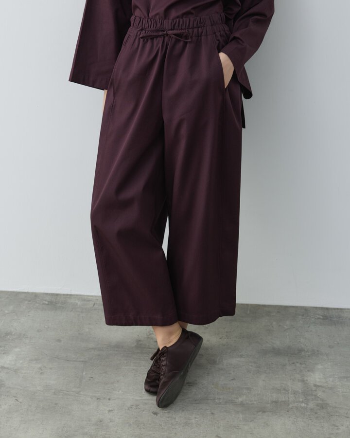 Paper Gabardin Yanı Ekli Ekstra Barrel Fit Bol Pantolon Mürdüm