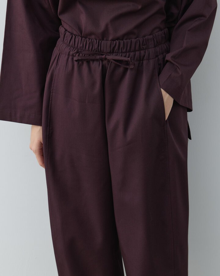 Paper Gabardin Yanı Ekli Ekstra Barrel Fit Bol Pantolon Mürdüm - Aybikestil (1)