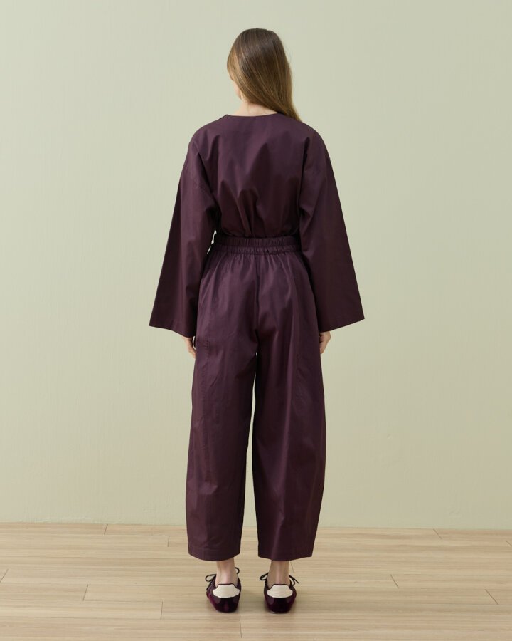 Paper Gabardin Yanı Ekli Ekstra Barrel Fit Bol Pantolon Mürdüm · 7