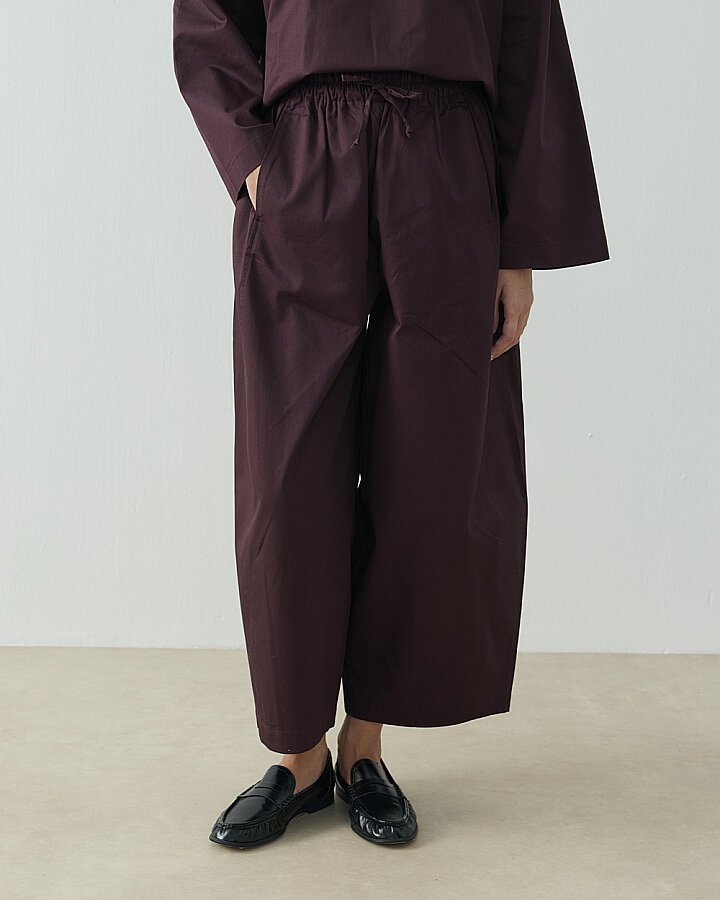 Paper Gabardin Yanı Ekli Ekstra Barrel Fit Bol Pantolon Mürdüm - Aybikestil