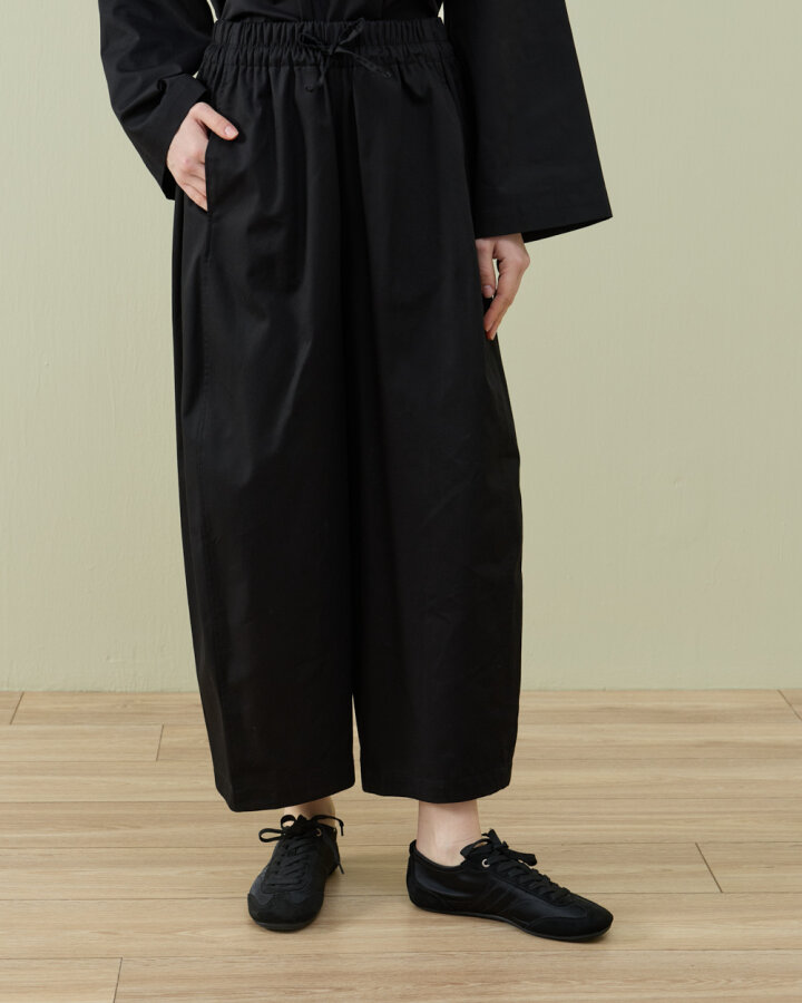 Paper Gabardin Yanı Ekli Ekstra Barrel Fit Bol Pantolon Siyah - Aybikestil (1)