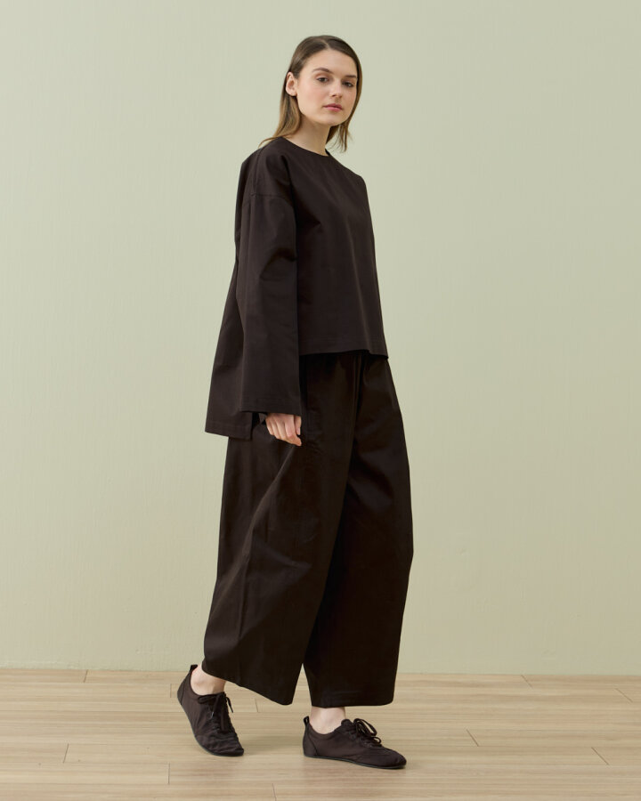 Paper Gabardin Yırtmaçlı Basic Bluz Acı Kahve - Aybikestil (1)