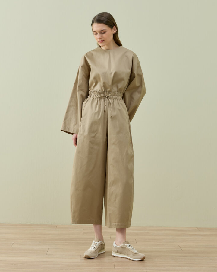 Paper Gabardin Yırtmaçlı Basic Bluz Camel - Aybikestil (1)