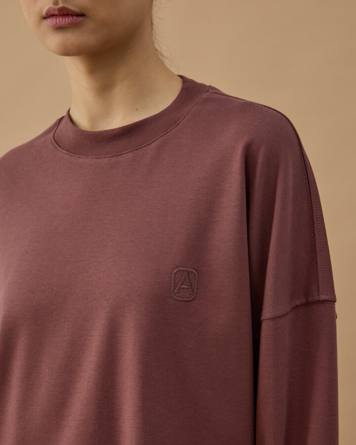 Penye İnterlok Crop Kısa Bluz Erik Çürüğü - Aybikestil (1)