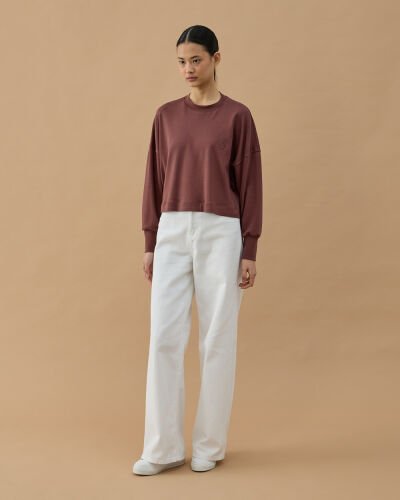 Penye İnterlok Crop Kısa Bluz Erik Çürüğü - Aybikestil (1)