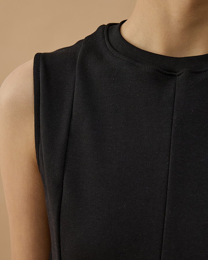 Penye İnterlok Kuplu Kolsuz Body Siyah - Aybikestil (1)