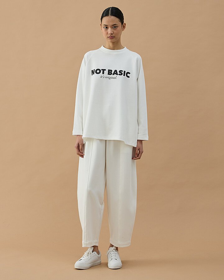 Penye İnterlok Relax Bluz Baskılı Not Basic - Aybikestil (1)