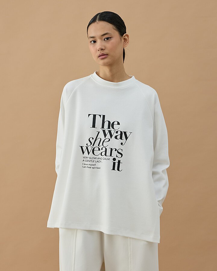 Penye İnterlok Relax Bluz Baskılı The Way - Aybikestil (1)