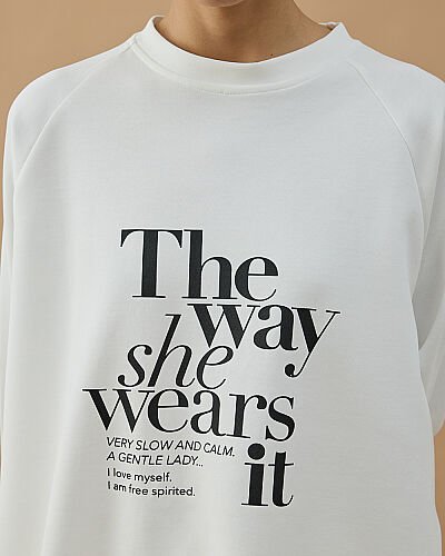 Penye İnterlok Relax Bluz Baskılı The Way - Aybikestil (1)