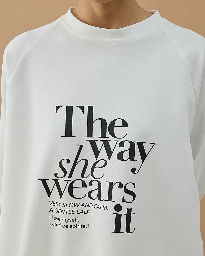Penye İnterlok Relax Bluz Baskılı The Way - Aybikestil (1)