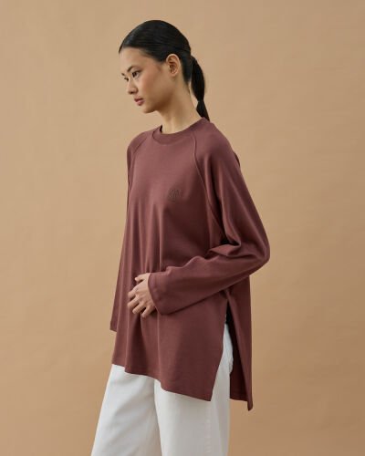 Penye İnterlok Relax Bluz Erik Çürüğü 