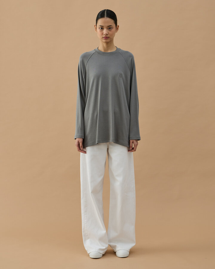 Penye İnterlok Relax Bluz Gri - Aybikestil (1)