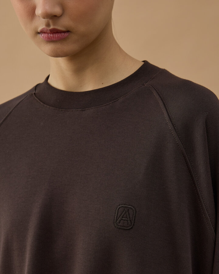 Penye İnterlok Relax Bluz Kahve - Aybikestil (1)