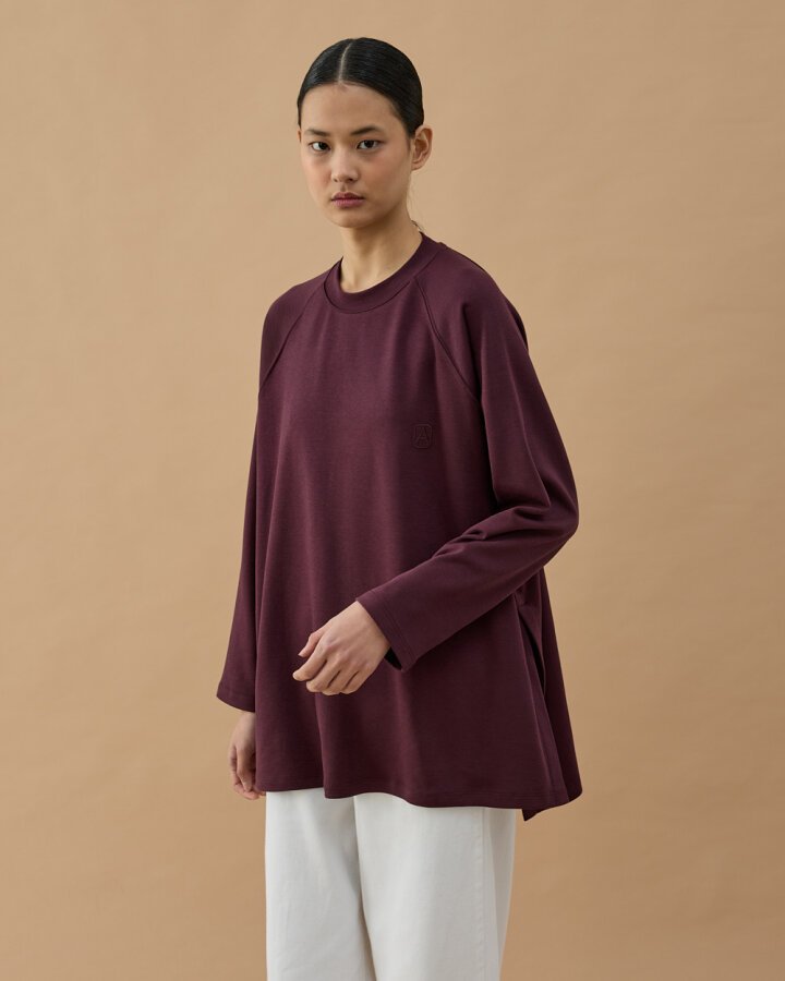 Penye İnterlok Relax Bluz Mürdüm - Aybikestil (1)