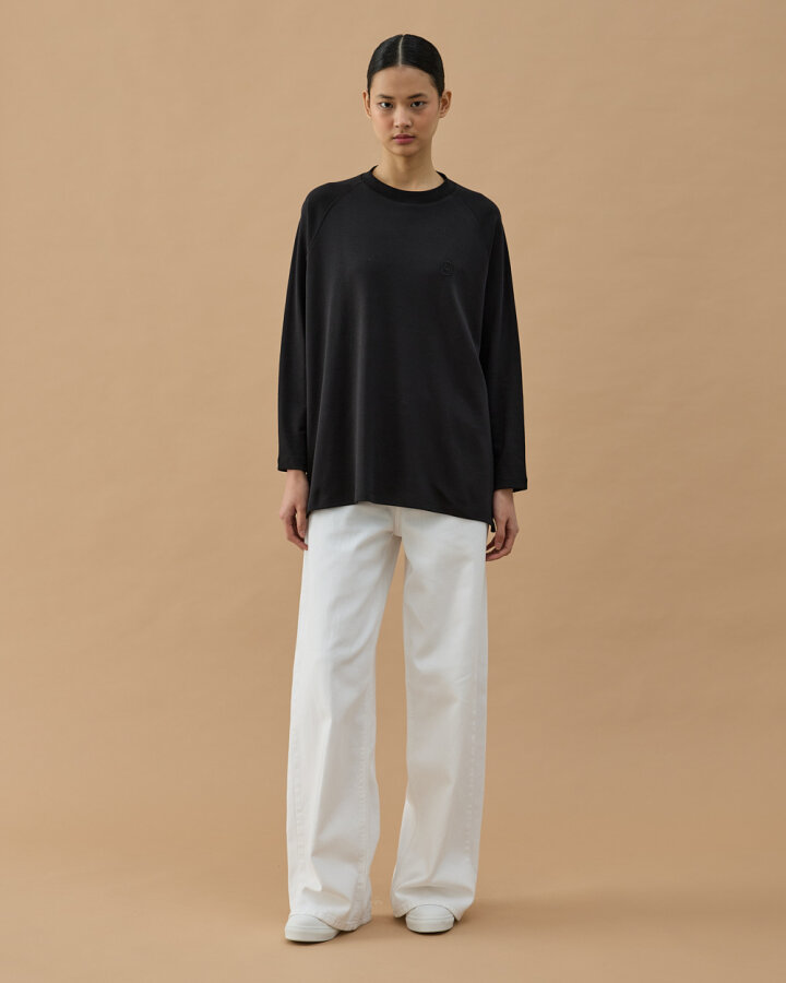 Penye İnterlok Relax Bluz Siyah - Aybikestil (1)