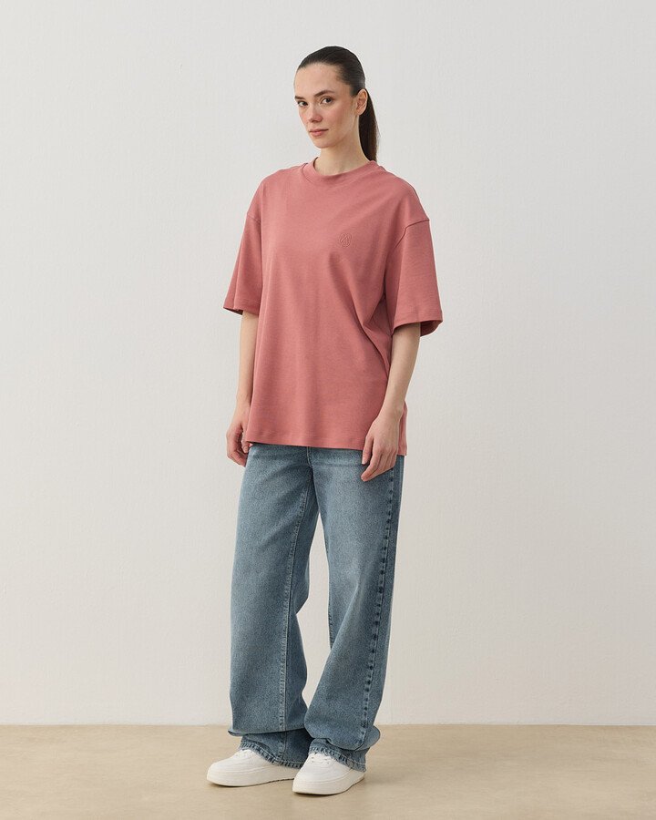 Penye İnterlok Smart Tshirt Blush Pembe - Aybikestil (1)