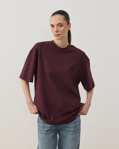 Penye İnterlok Smart Tshirt Bordo 