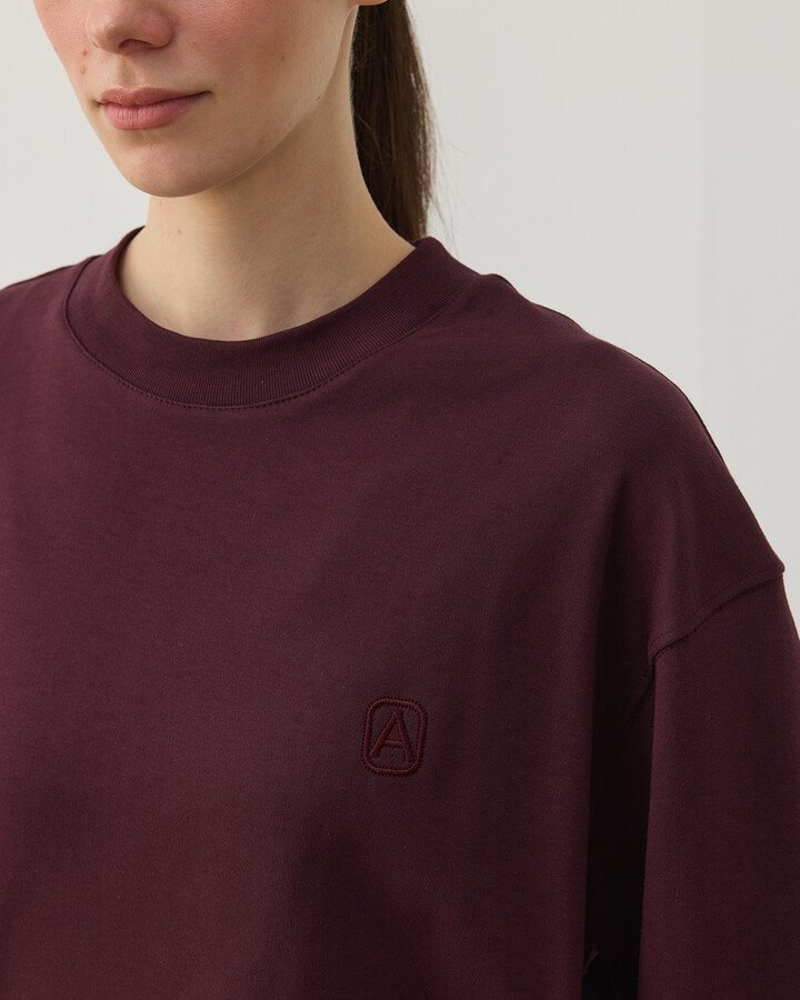 Penye İnterlok Smart Tshirt Bordo - Aybikestil (1)