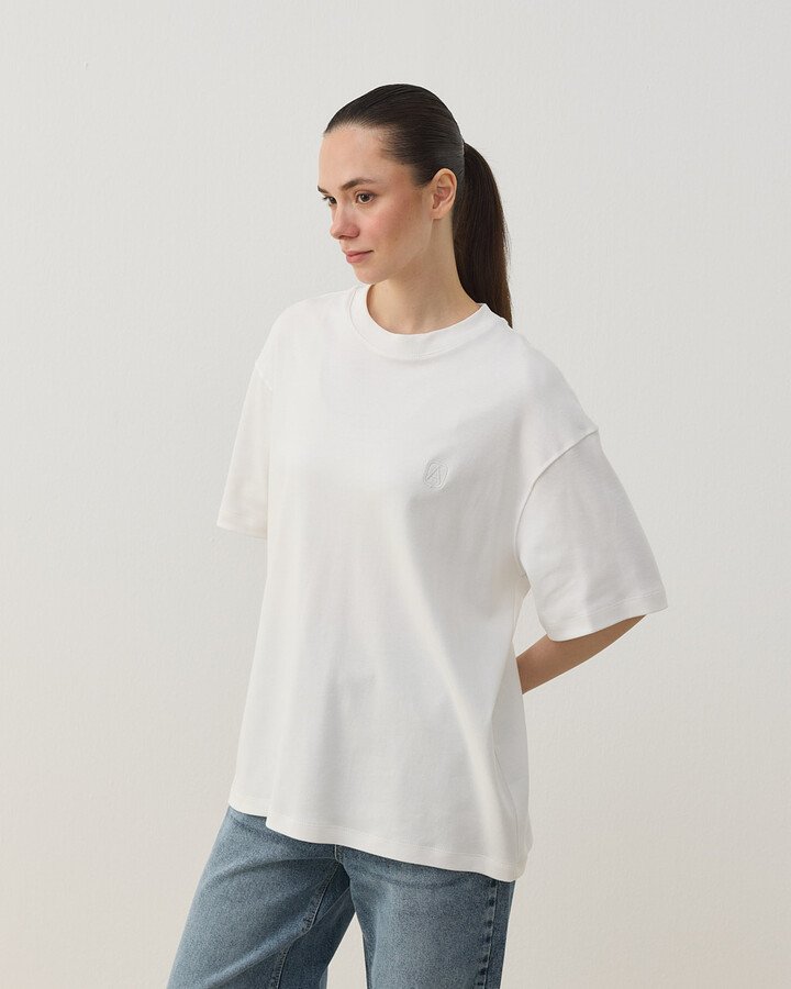 Penye İnterlok Smart Tshirt Ekru - Aybikestil (1)