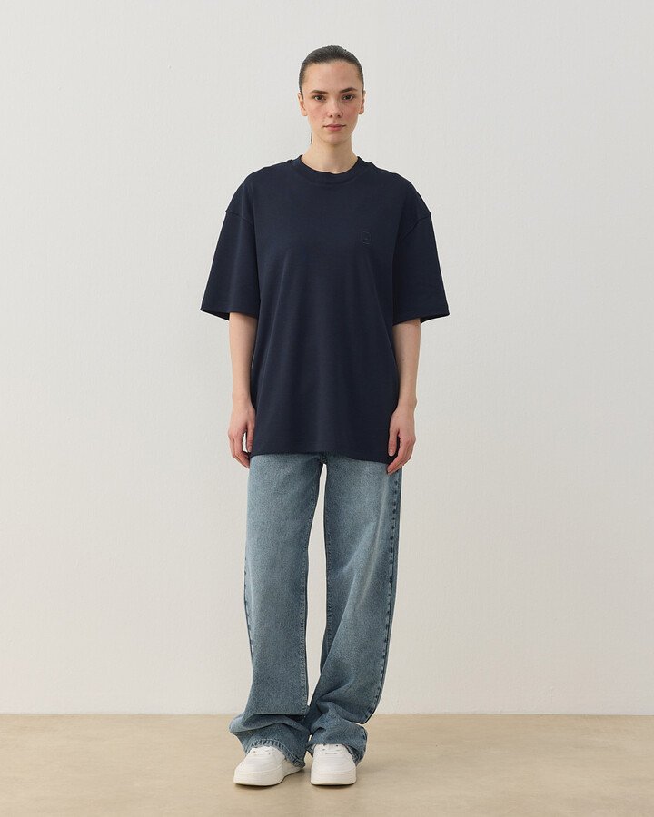 Penye İnterlok Smart Tshirt Lacivert - Aybikestil (1)