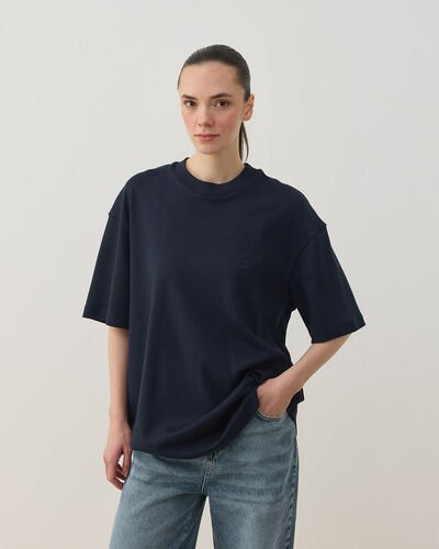 Penye İnterlok Smart Tshirt Lacivert 