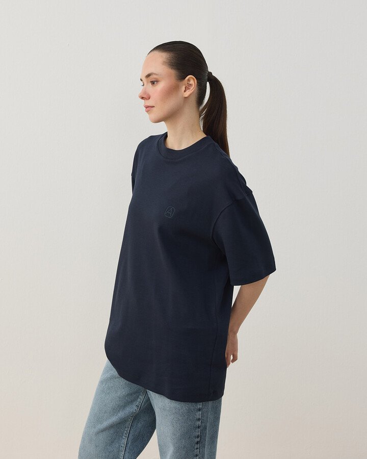 Penye İnterlok Smart Tshirt Lacivert - Aybikestil (1)