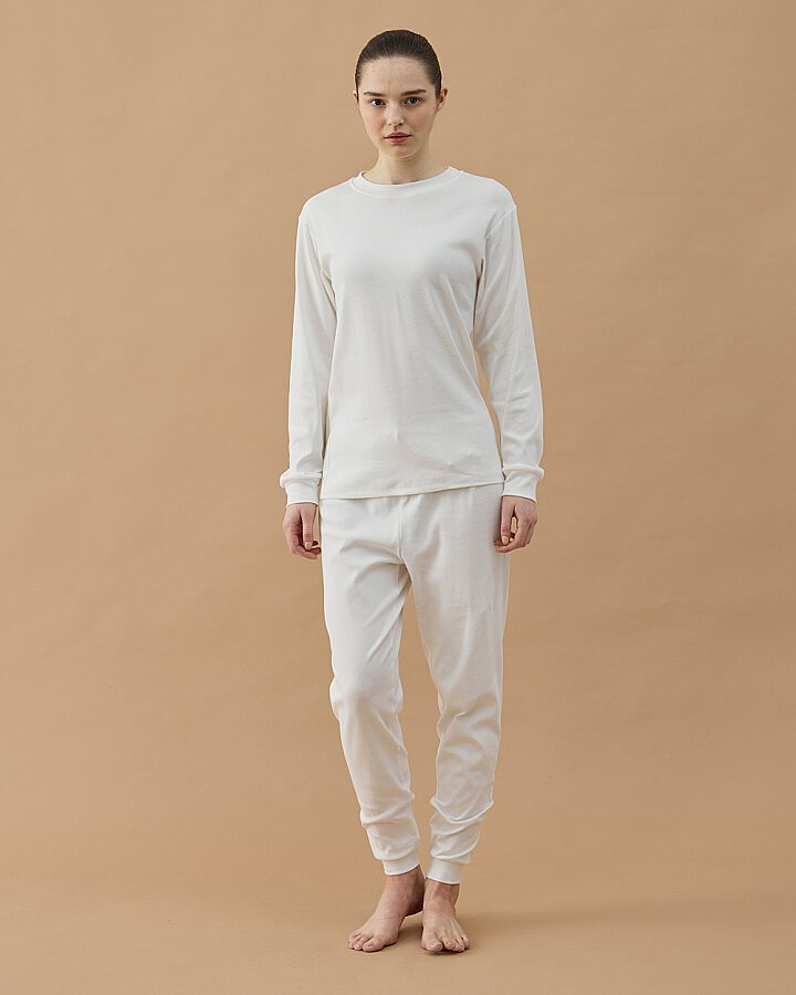 Penye Ribana Jogger Pijama Takımı Ekru - Aybikestil (1)