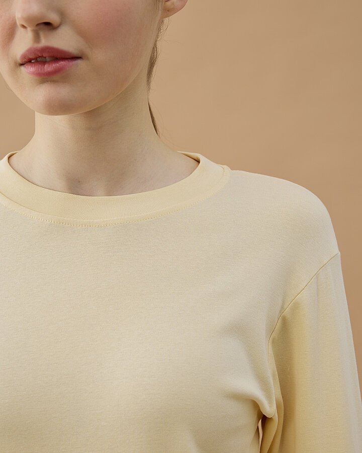 Penye Ribana Jogger Pijama Takımı Sarı - Aybikestil (1)