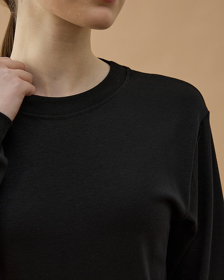 Penye Ribana Jogger Pijama Takımı Siyah - Aybikestil (1)