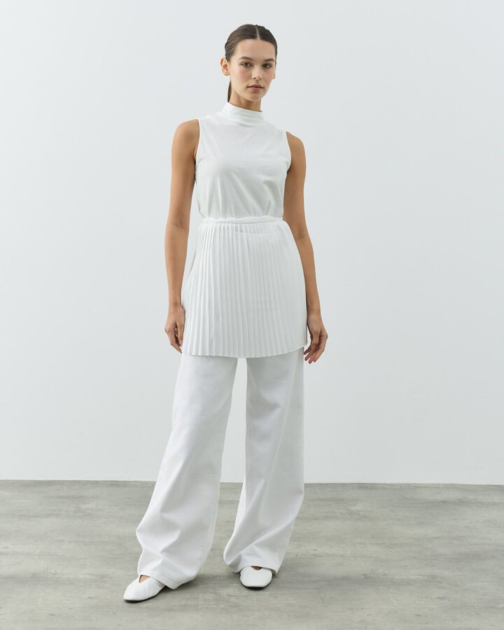 Pilise Fonksiyonel İçlik Etek Ekru - Aybikestil (1)