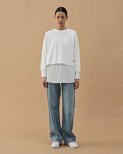 Pilise Fonksiyonel İçlik Etek Ekru - Aybikestil (1)