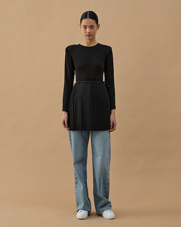 Pilise Fonksiyonel İçlik Etek Siyah - Aybikestil (1)