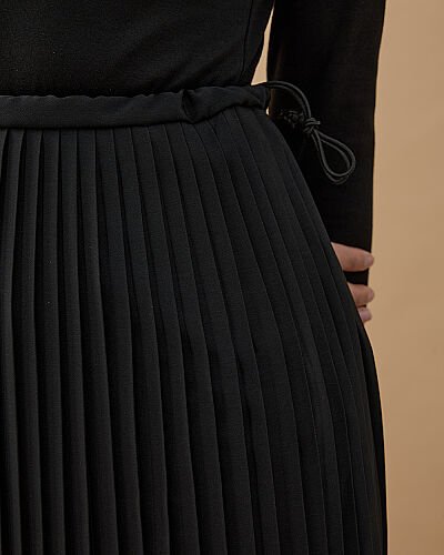 Pilise Fonksiyonel İçlik Etek Siyah - Aybikestil (1)