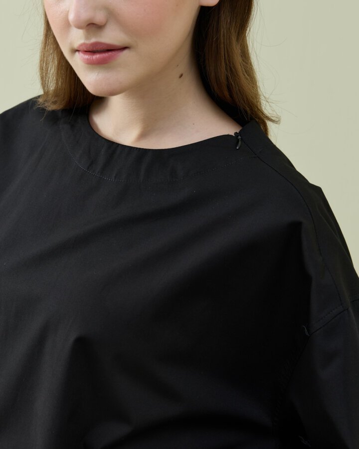 Poplin Pure Tunik Siyah - Aybikestil (1)