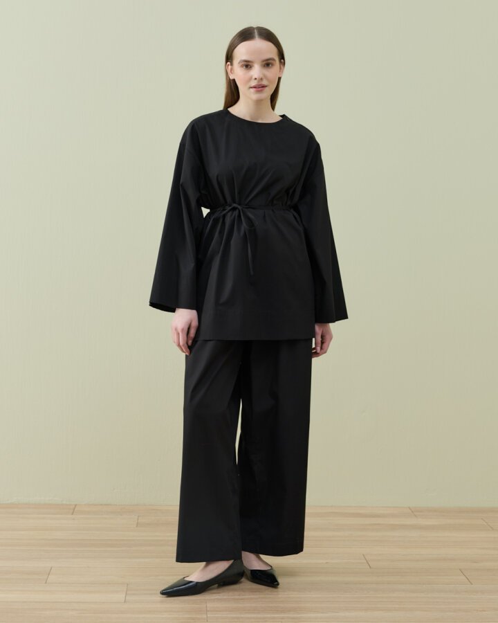 Poplin Pure Tunik Siyah - Aybikestil (1)