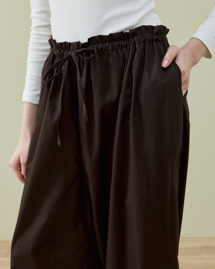 Poplin Wide Leg Bol Pantolon Kahve - Aybikestil (1)