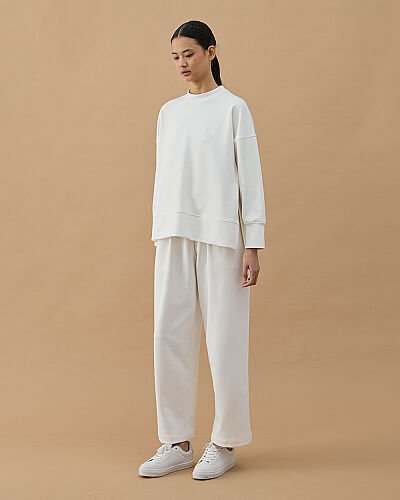 Premium Doubleface Carrot Fit Pantolon Ekru - Aybikestil (1)