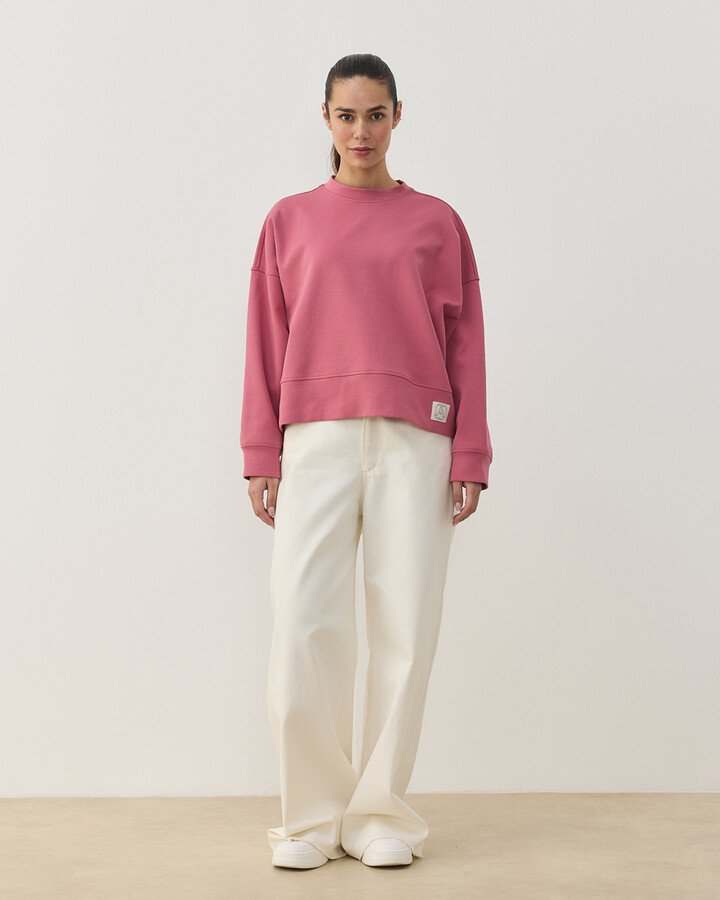 Premium Doubleface Mini Sweat Pembe - Aybikestil (1)