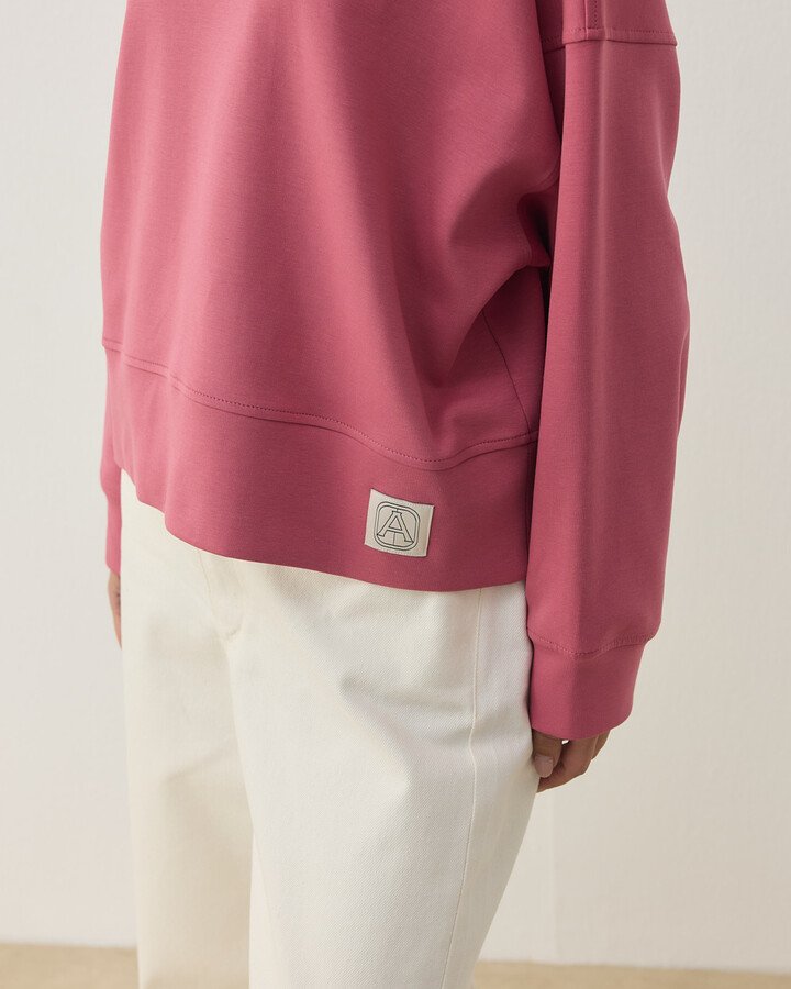 Premium Doubleface Mini Sweat Pembe - Aybikestil (1)