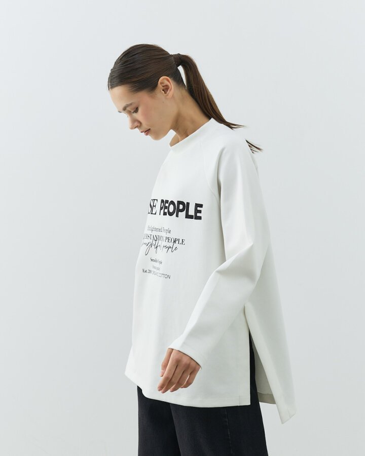 Premium Doubleface Nakış Baskılı Relax Bluz People - Aybikestil (1)