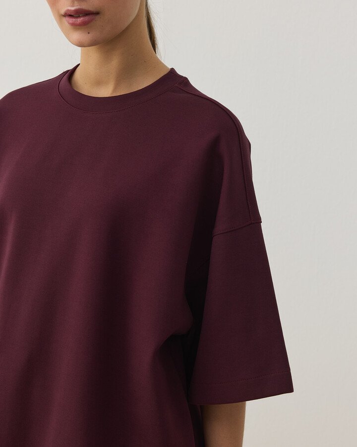 Premium Doubleface Oversize Relax Tshirt Mürdüm - Aybikestil (1)