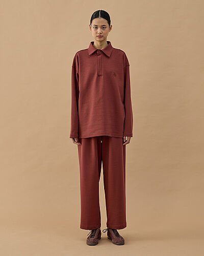 Premium Doubleface Polo Yaka Sweat Terra Cotta - Aybikestil (1)