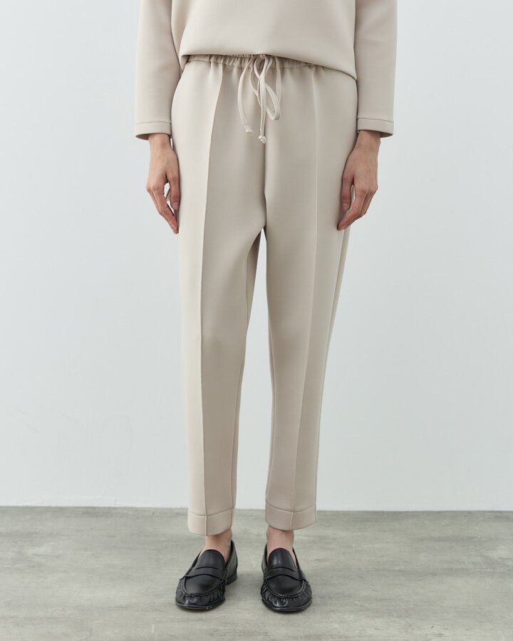 Puf Lastikli Cepli Havuç Kesim Pantolon Bej - Aybikestil (1)