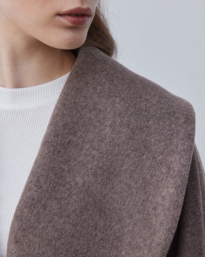 Şal Yaka Kaban Kahve - Aybikestil (1)