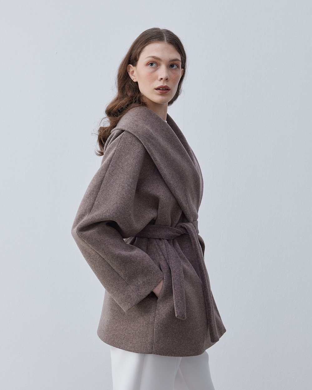 Şal Yaka Kaban Kahve - Aybikestil