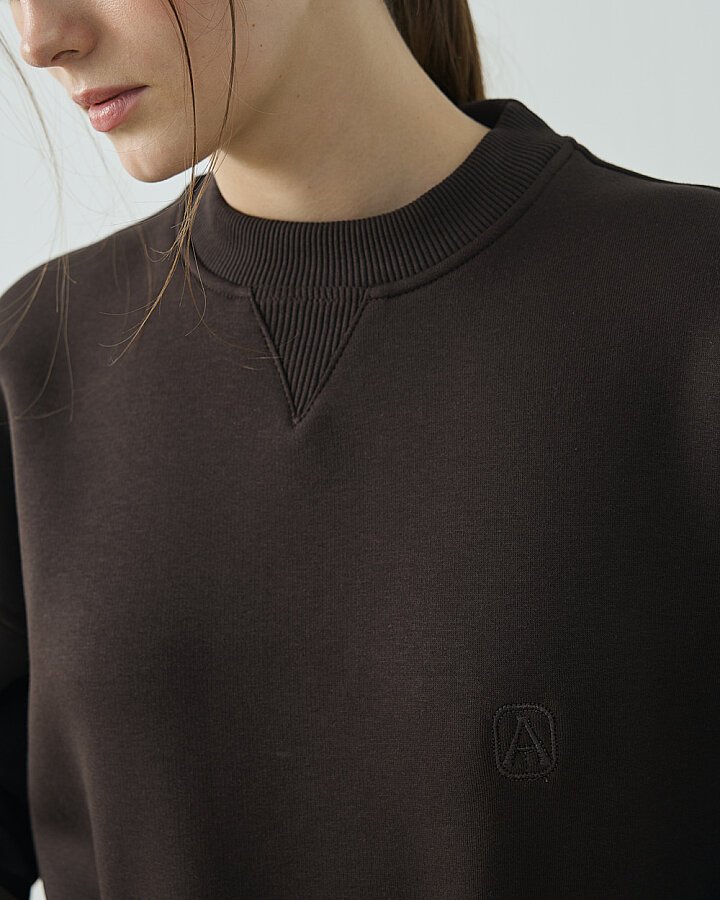 Şardonlu Üç İplik Must Have Sweat Acı Kahve - Aybikestil (1)