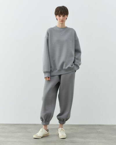 Şardonlu Üç İplik Must Have Sweat Gri - Aybikestil (1)