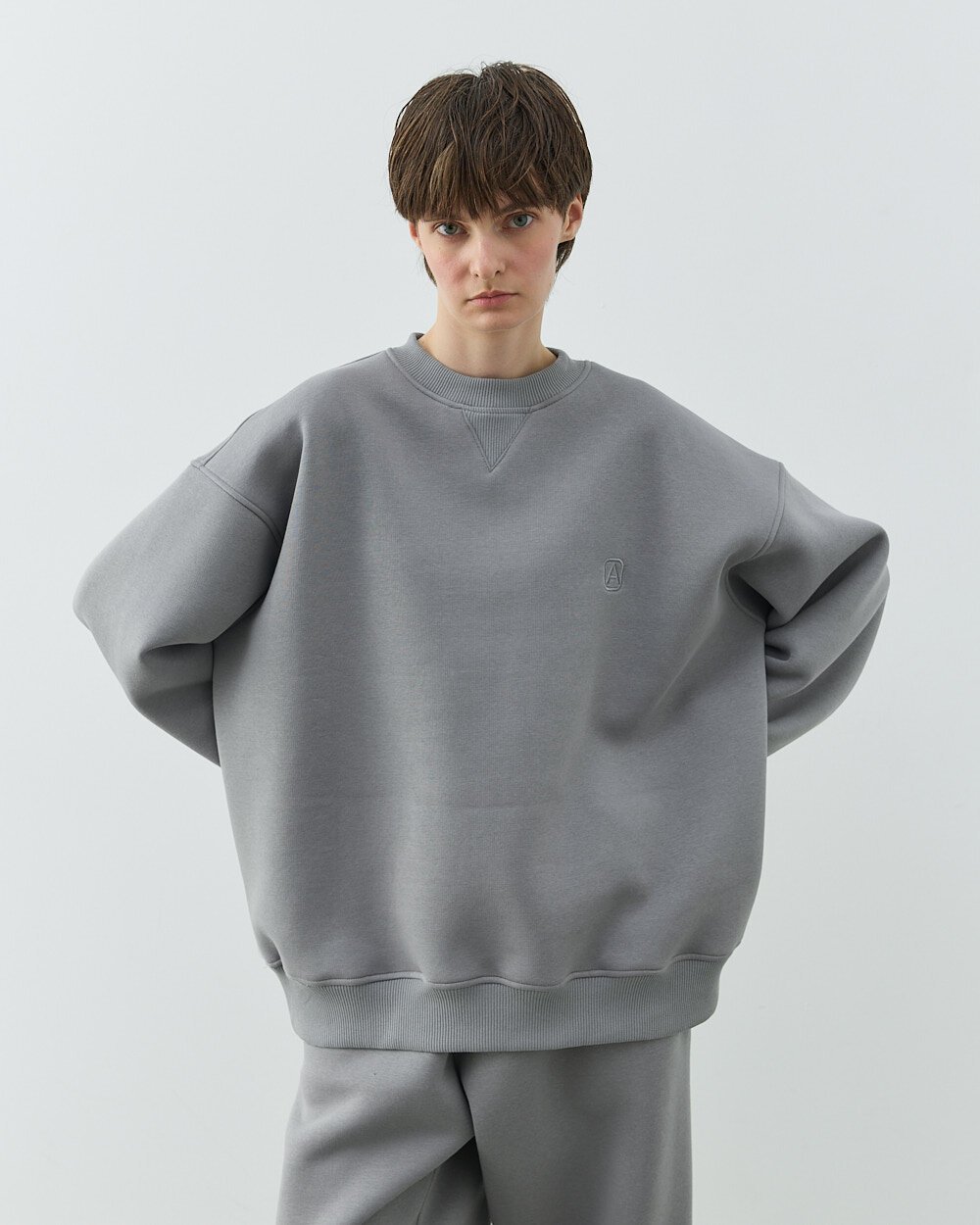 Şardonlu Üç İplik Must Have Sweat Gri - Aybikestil